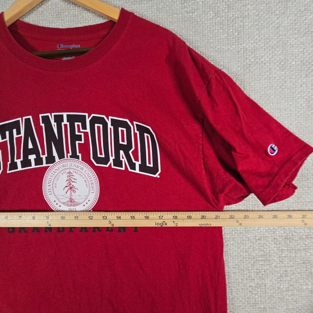 Champion Stanford University Grandparent Graphic T-Shirt Red Mens Size XL - Picture 6 of 7